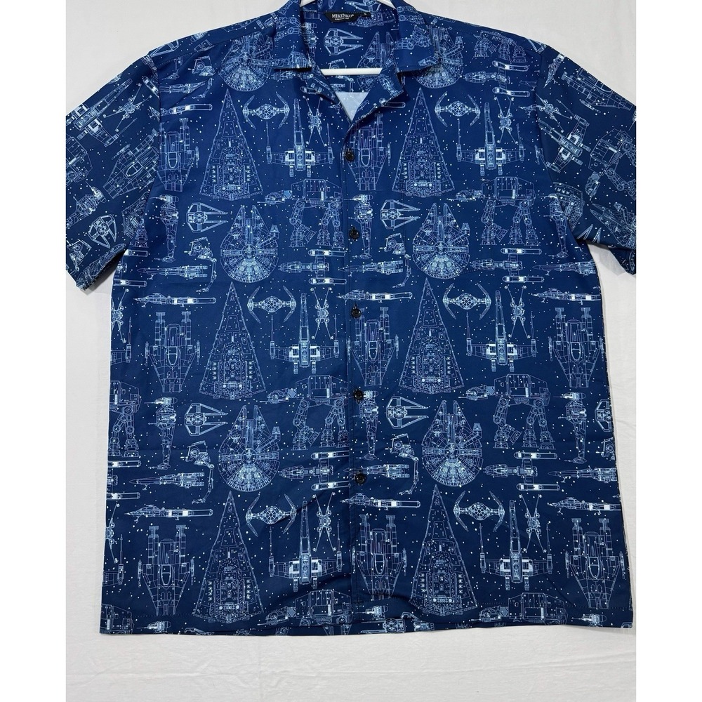 Mikenko Star Wars Button Down Collared Men Shirt Size L